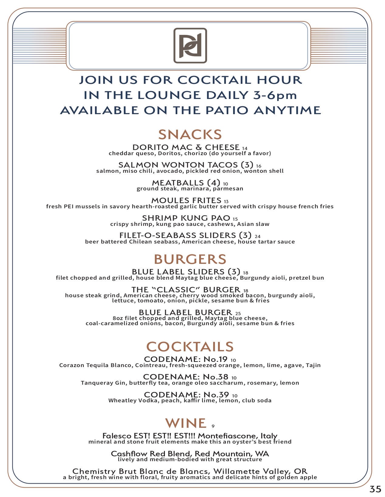 Drink menu page 34