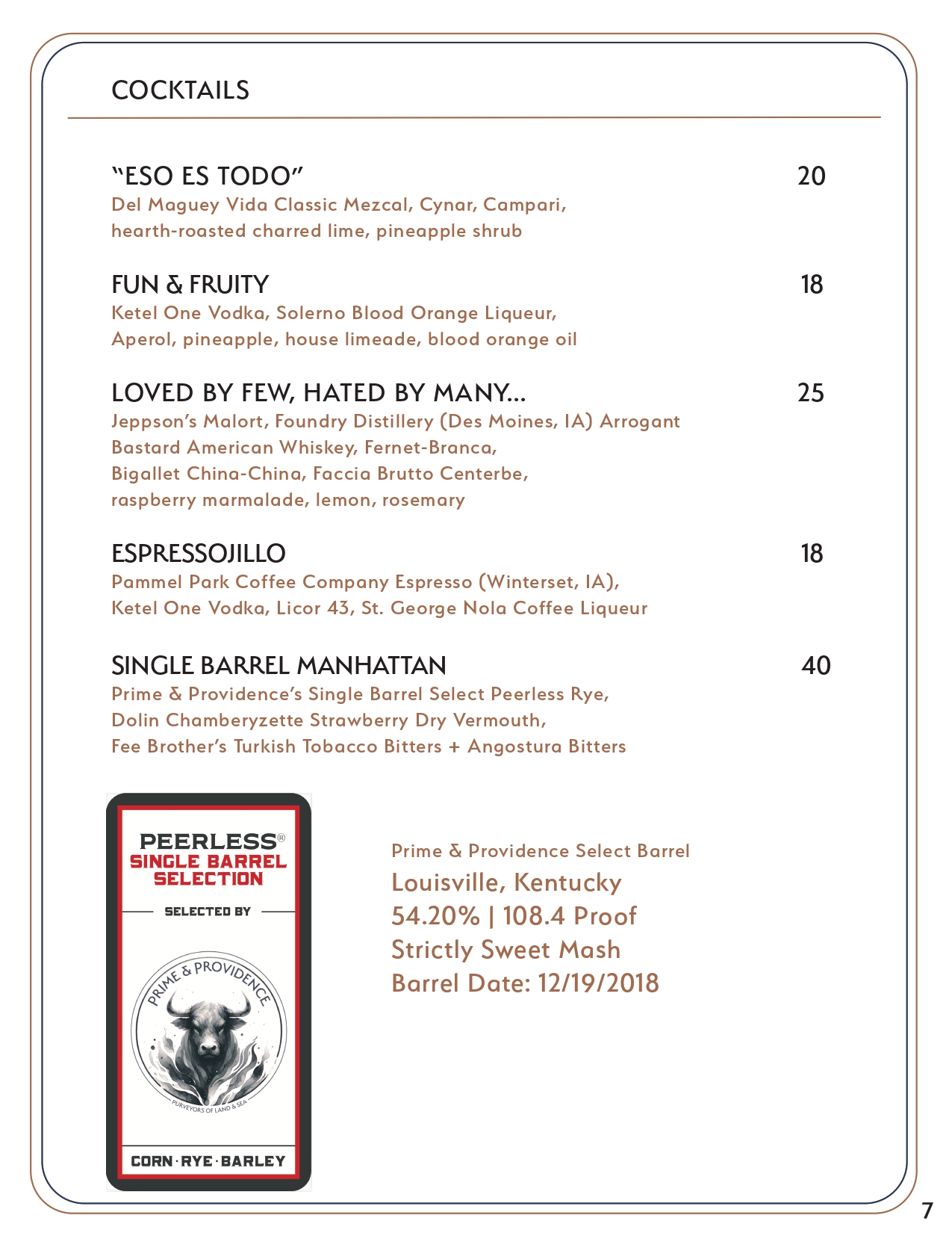 Drink menu page 6