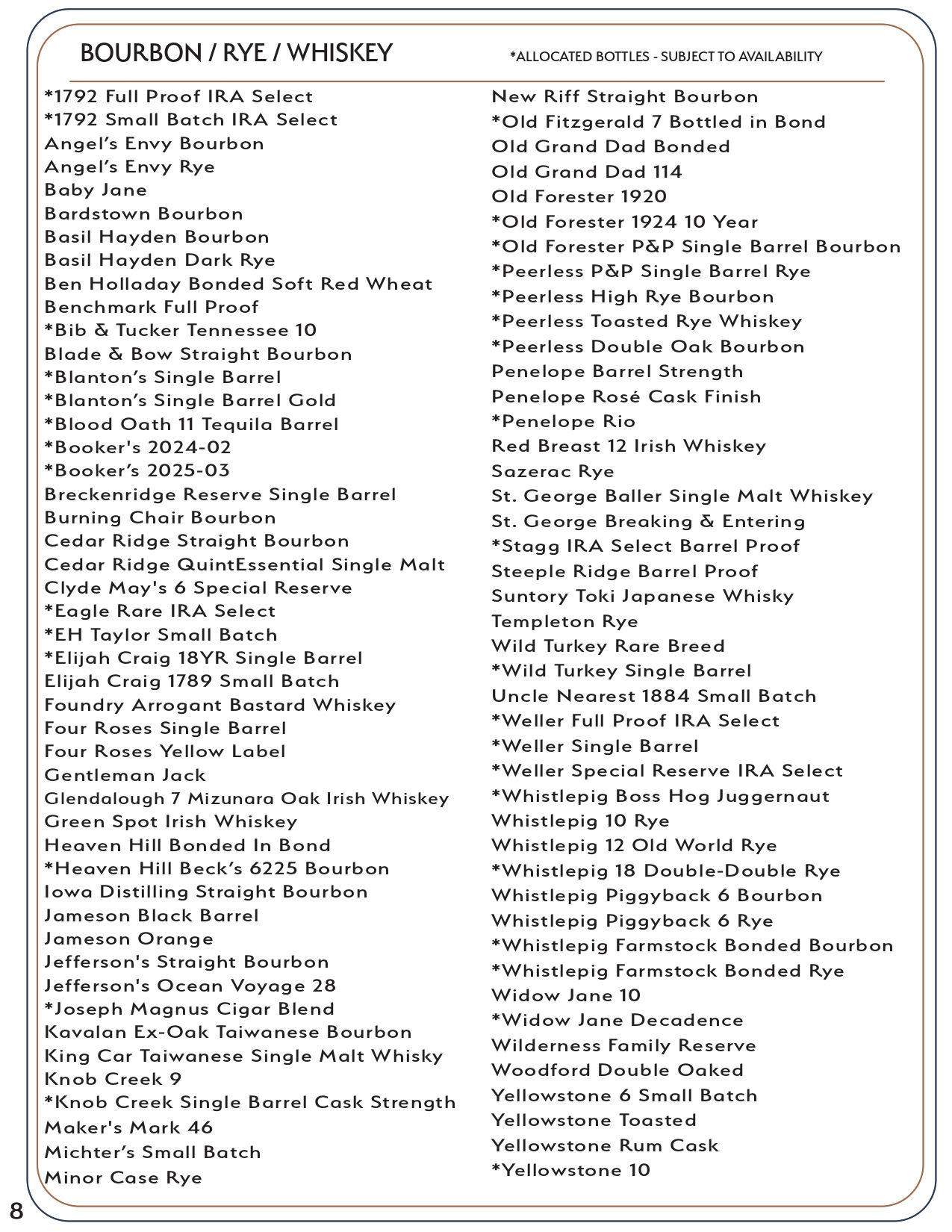 Drink menu page 7