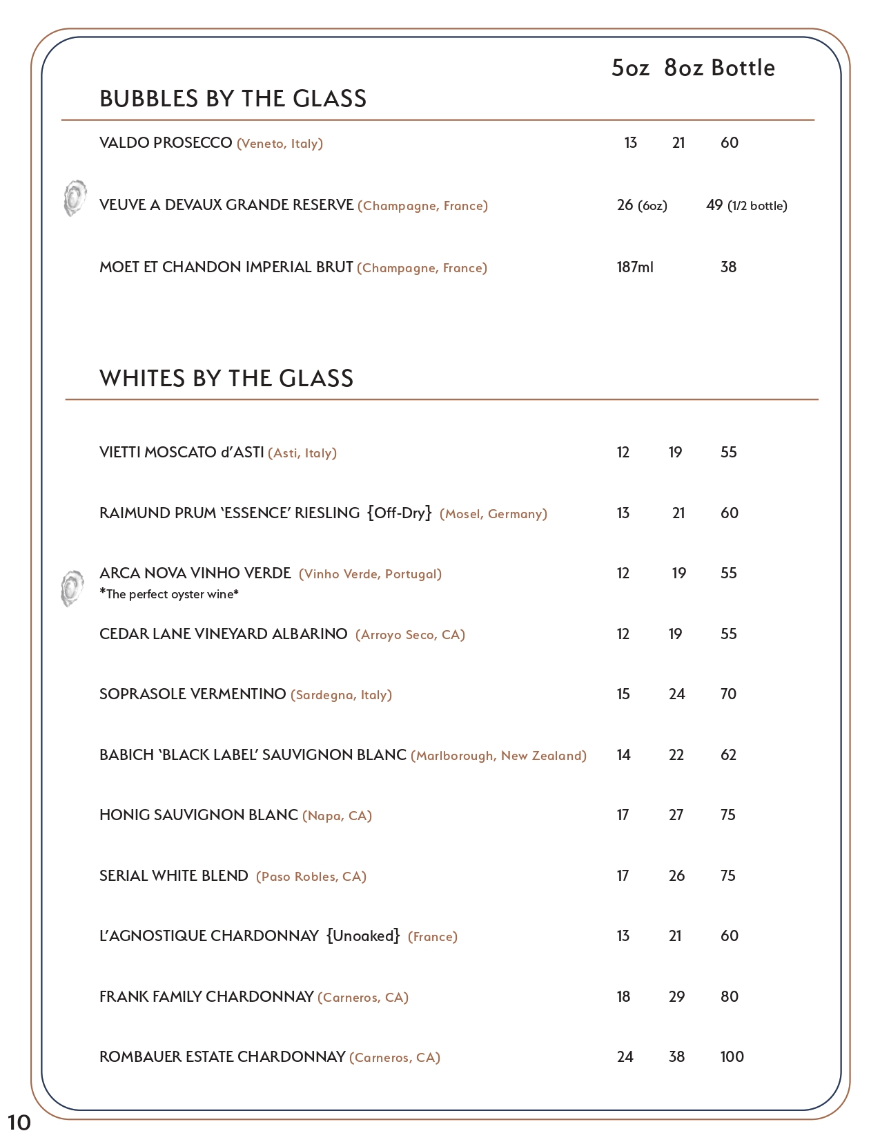 Drink menu page 9