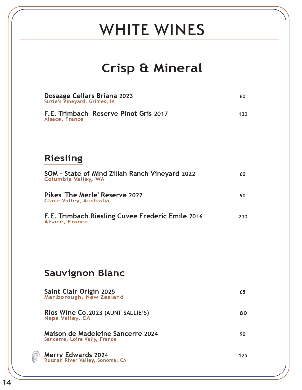 Drink menu page 13