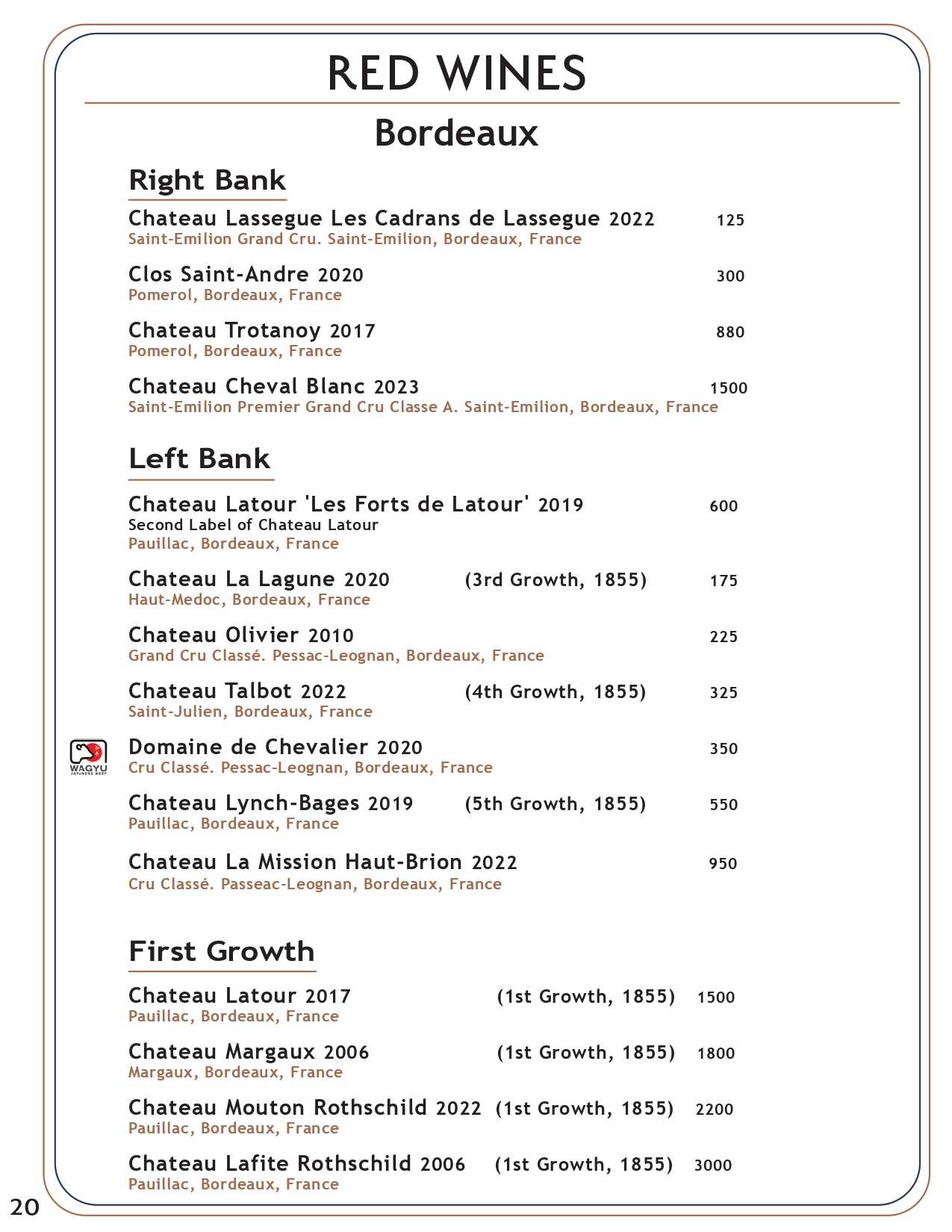 Drink menu page 19