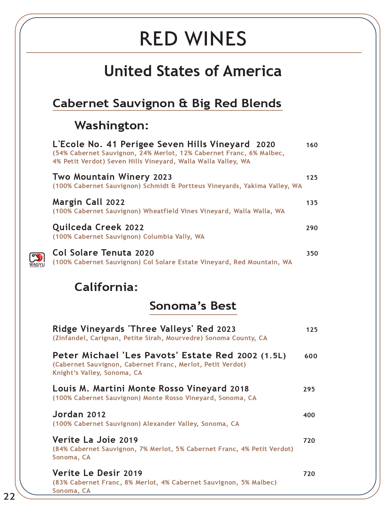 Drink menu page 21