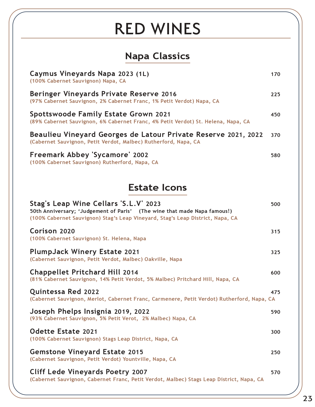 Drink menu page 22