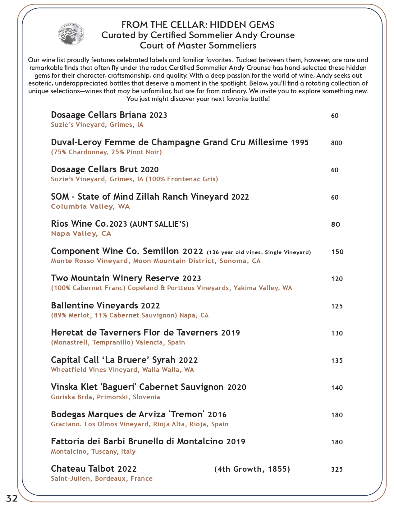 Drink menu page 31