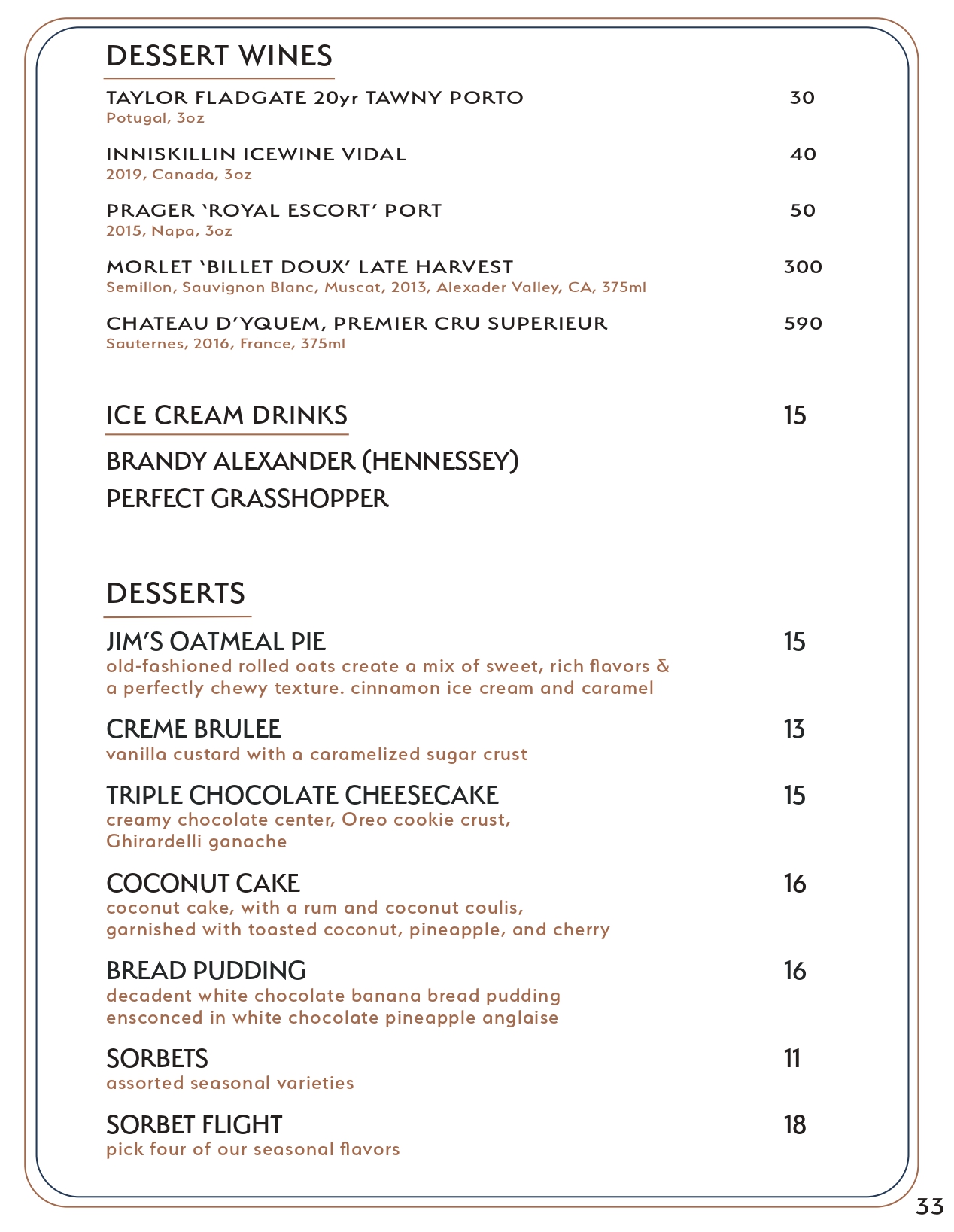 Drink menu page 32