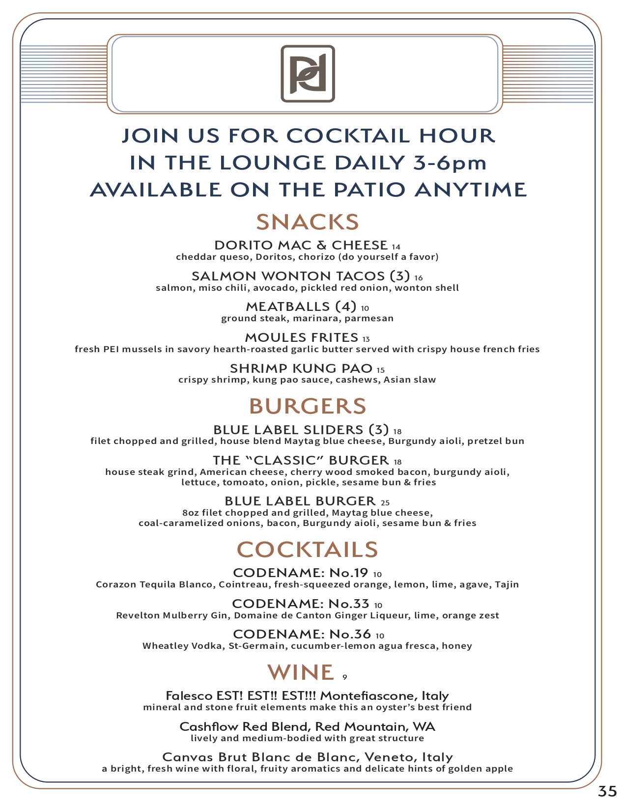 Drink menu page 34