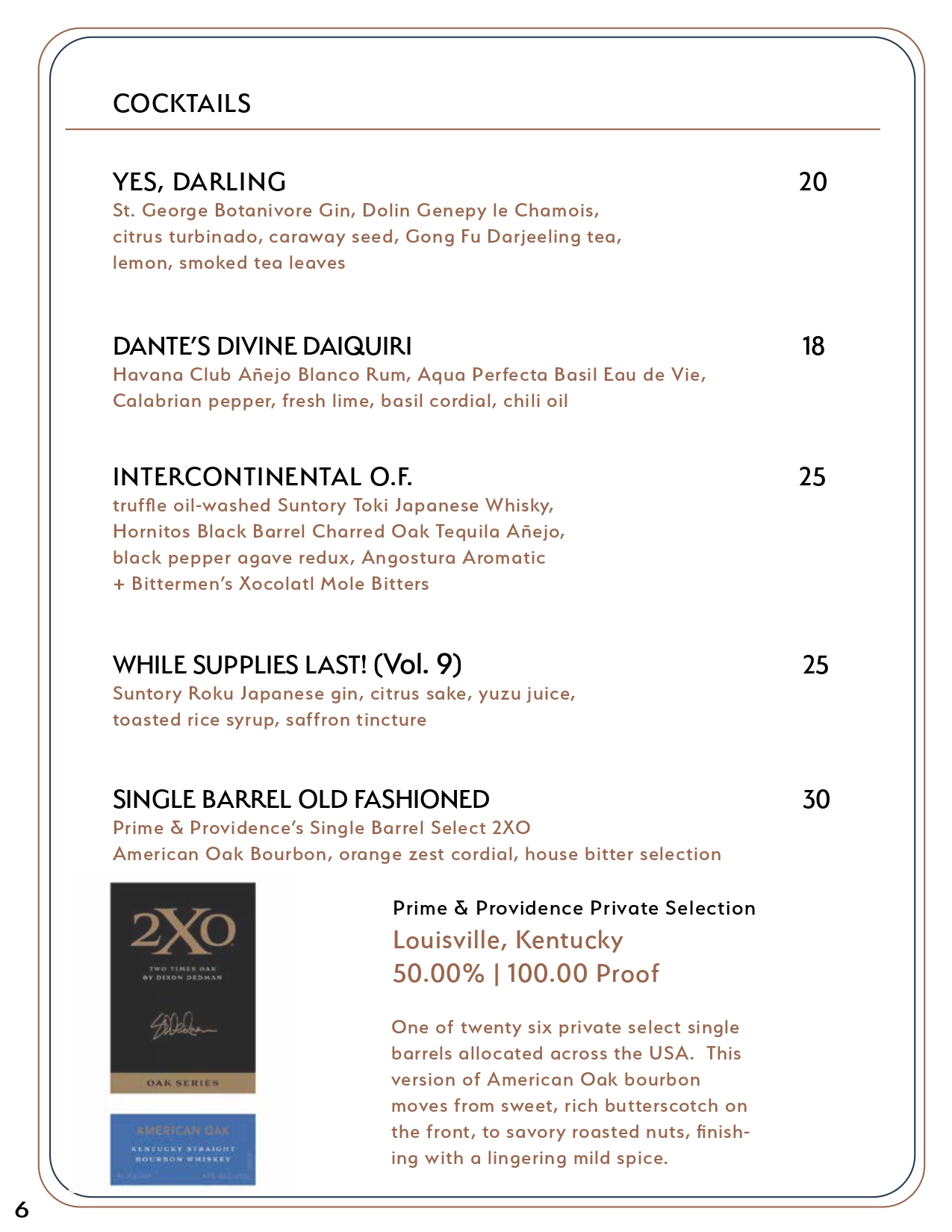 Drink menu page 5