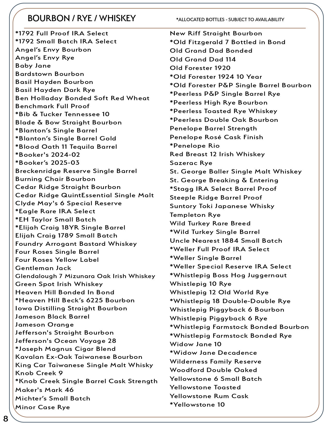 Drink menu page 7