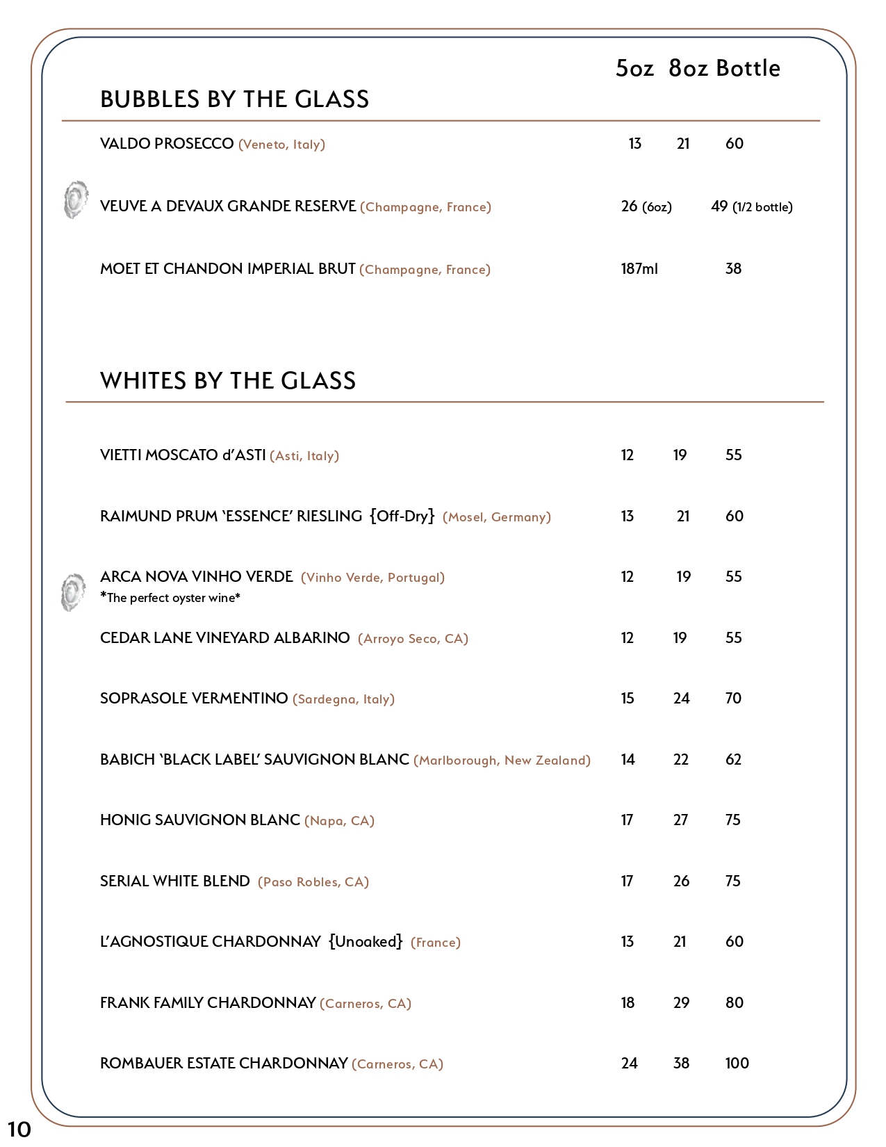 Drink menu page 9