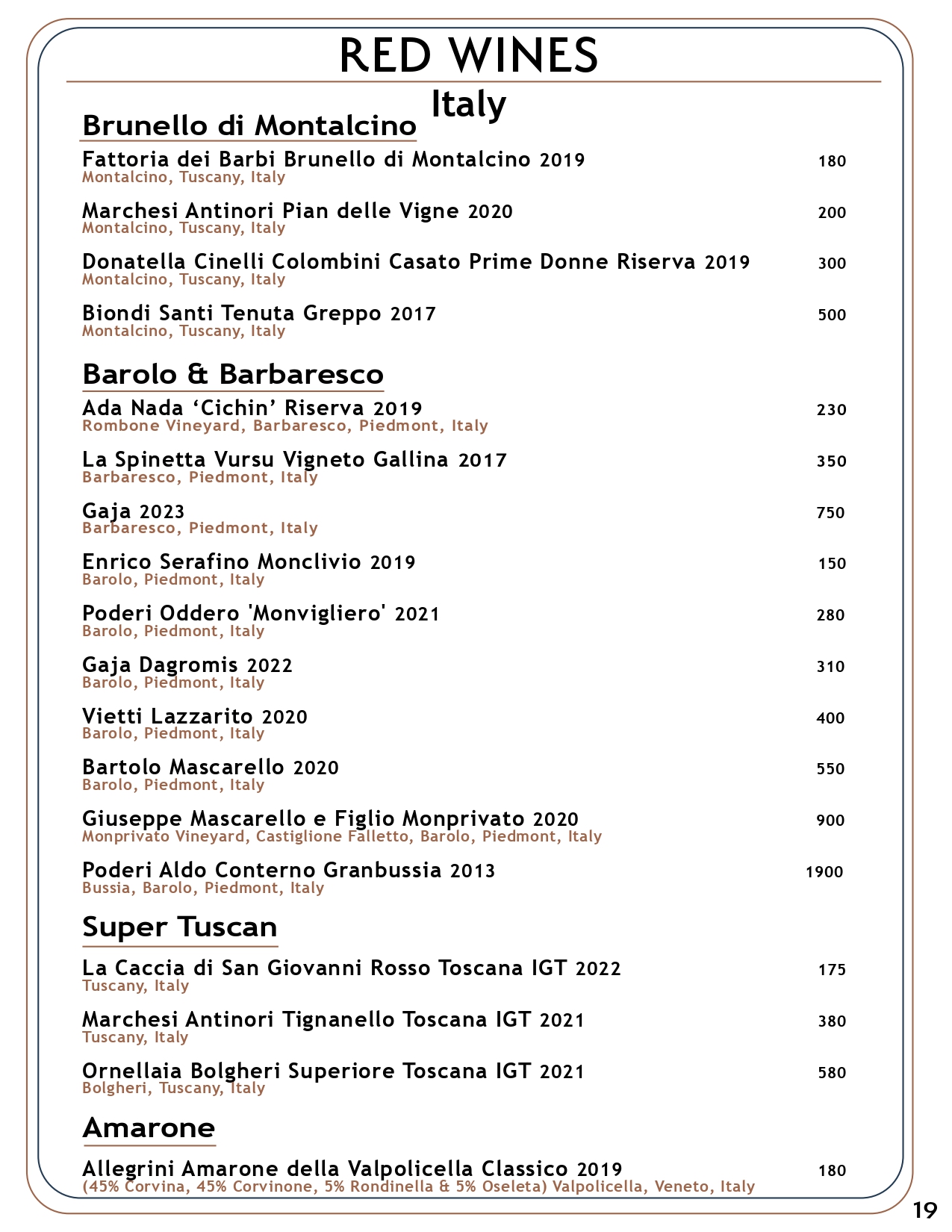 Drink menu page 18