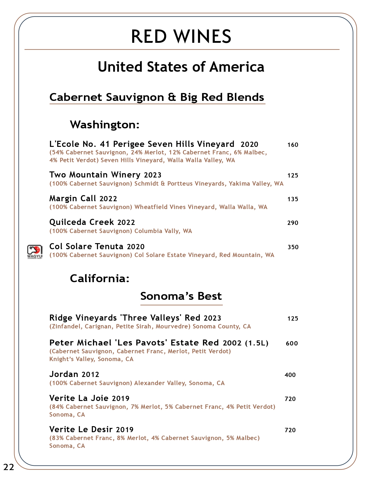 Drink menu page 21