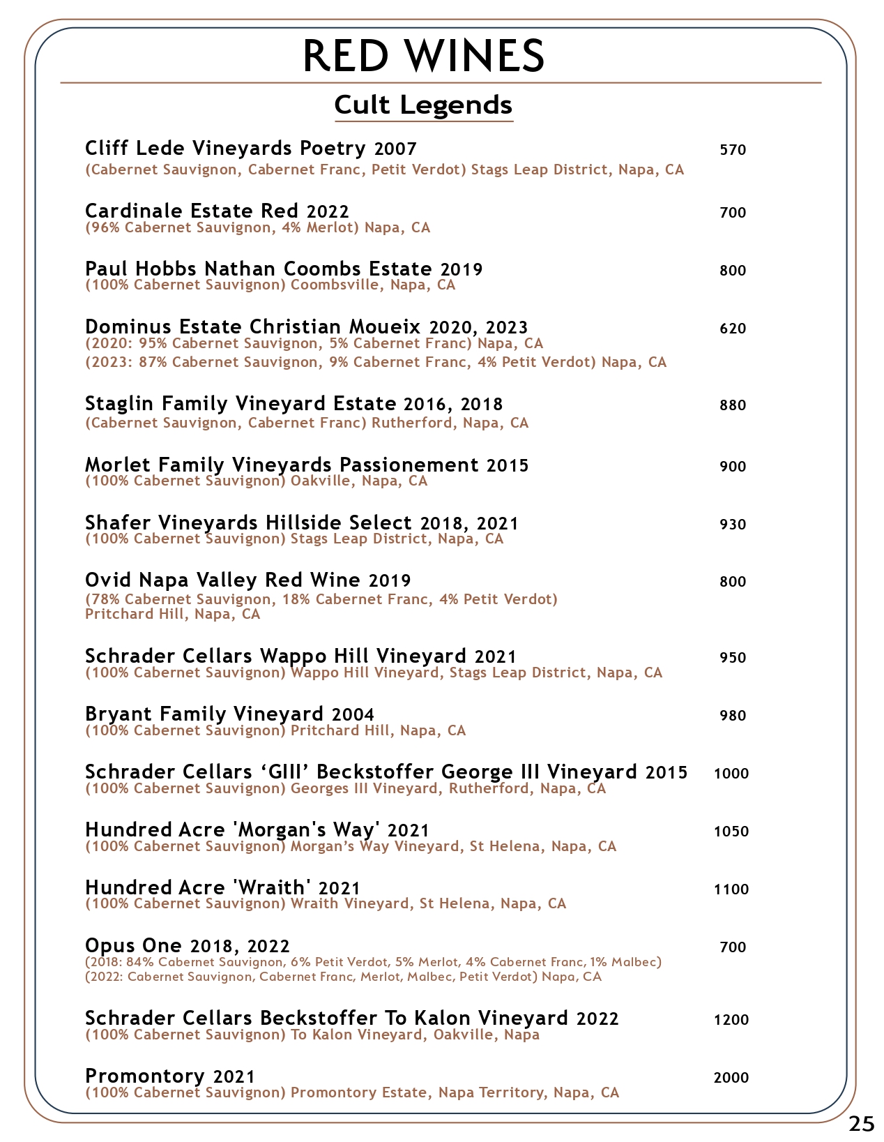Drink menu page 24