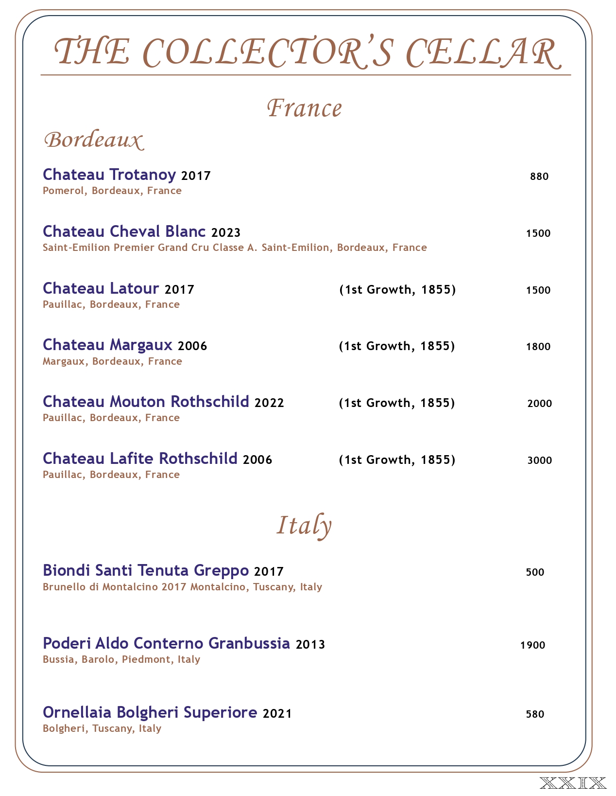 Drink menu page 28