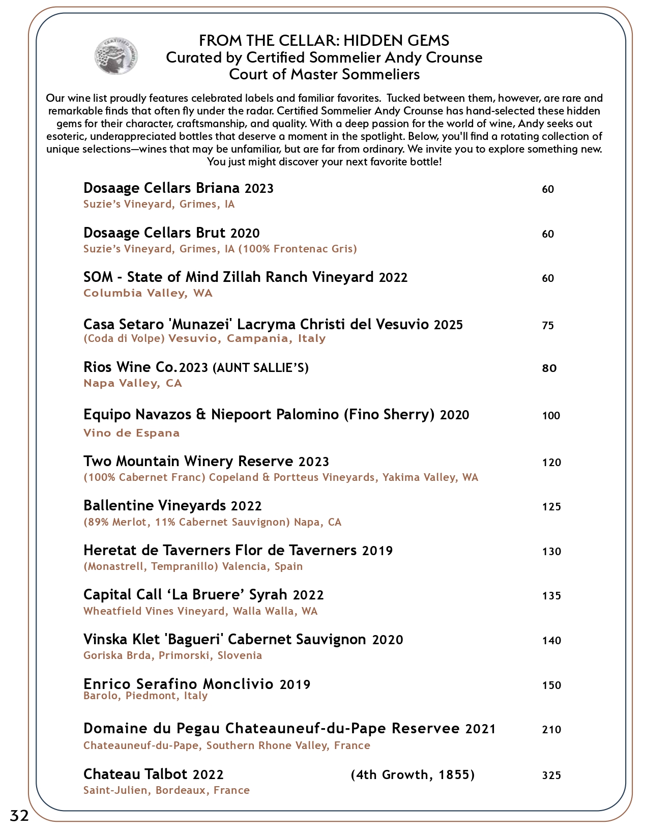 Drink menu page 31