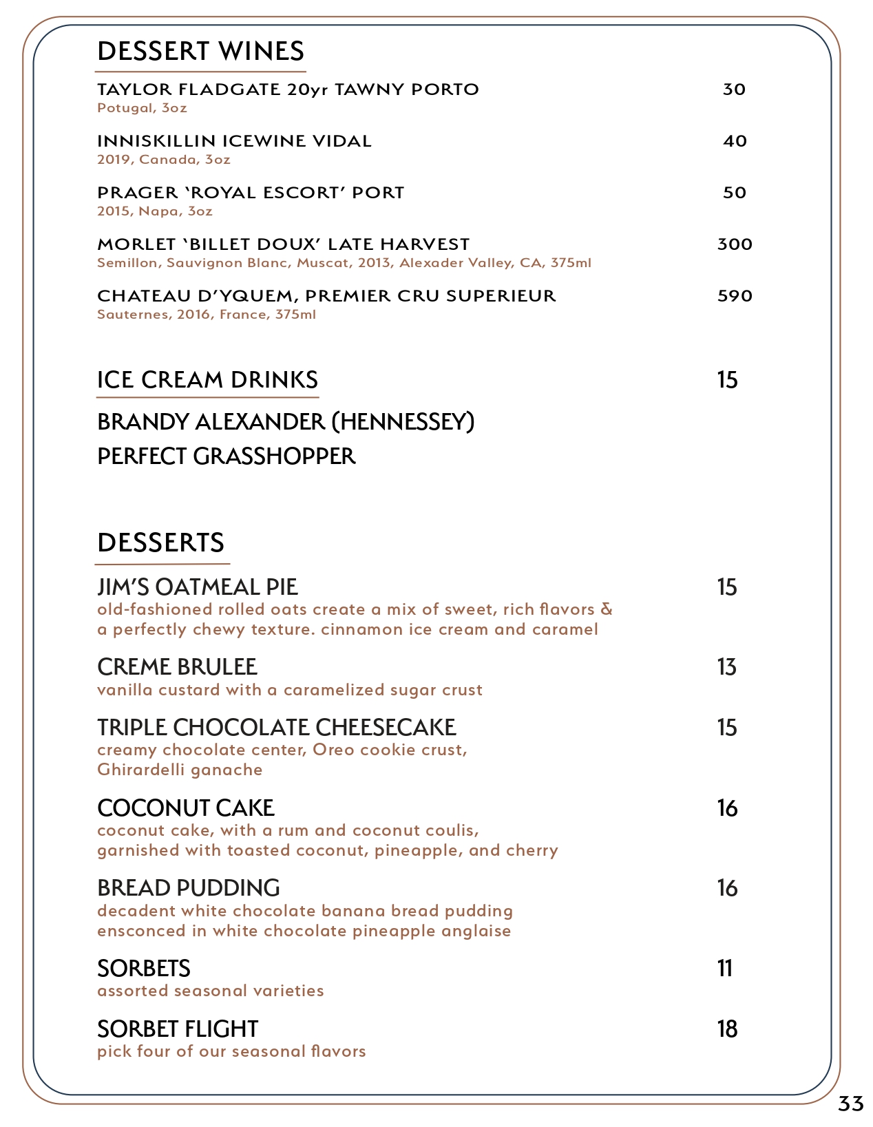 Drink menu page 32