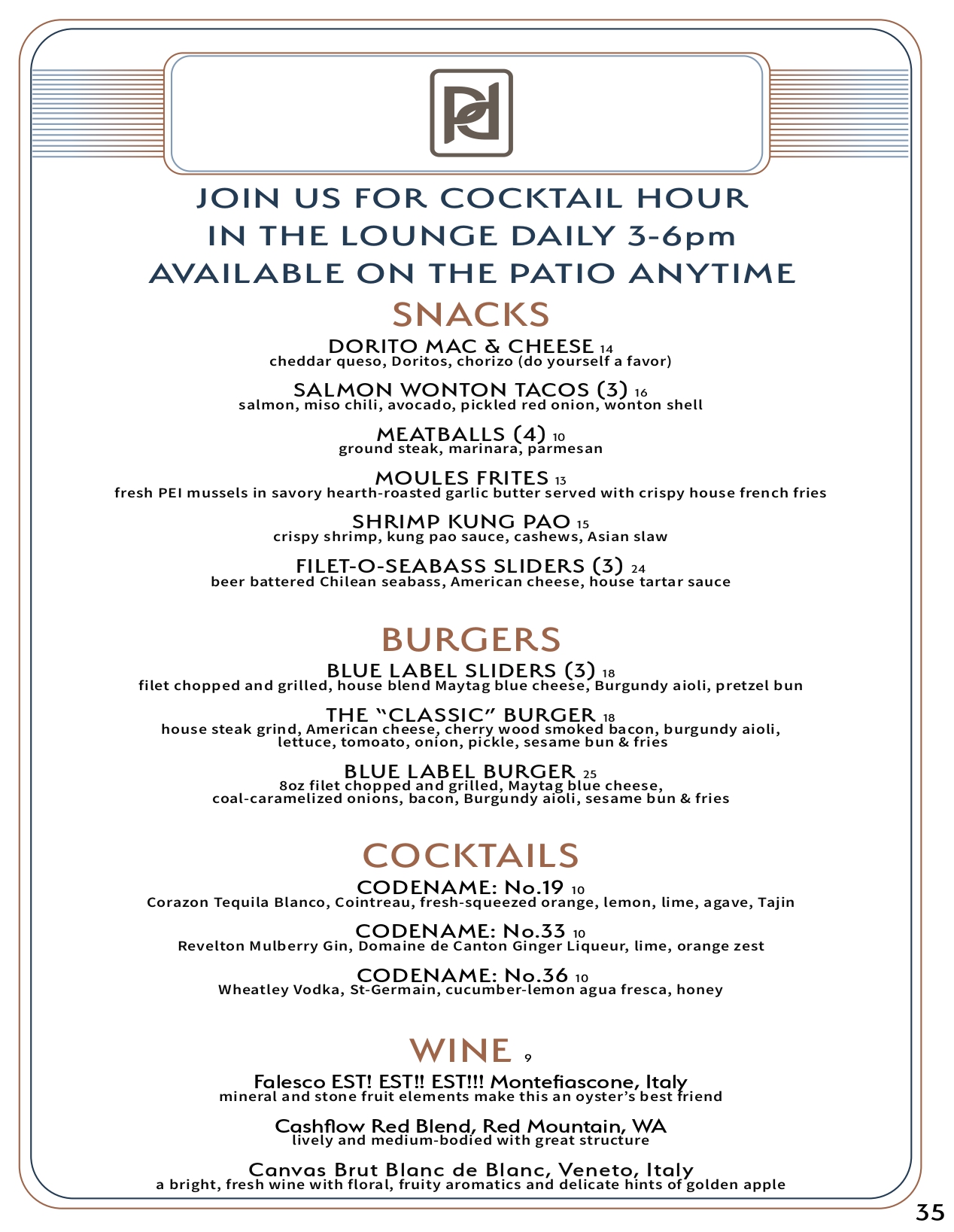 Drink menu page 34