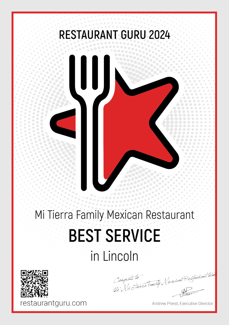 The best service in Lincoln award