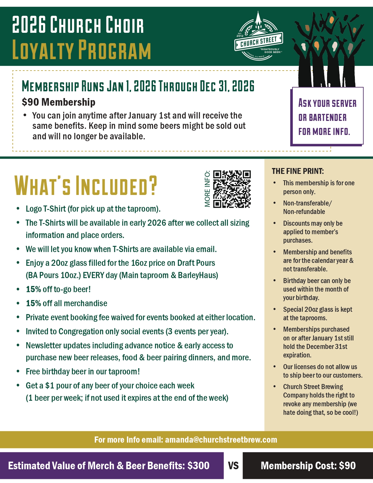 2026 church choir loyalty program