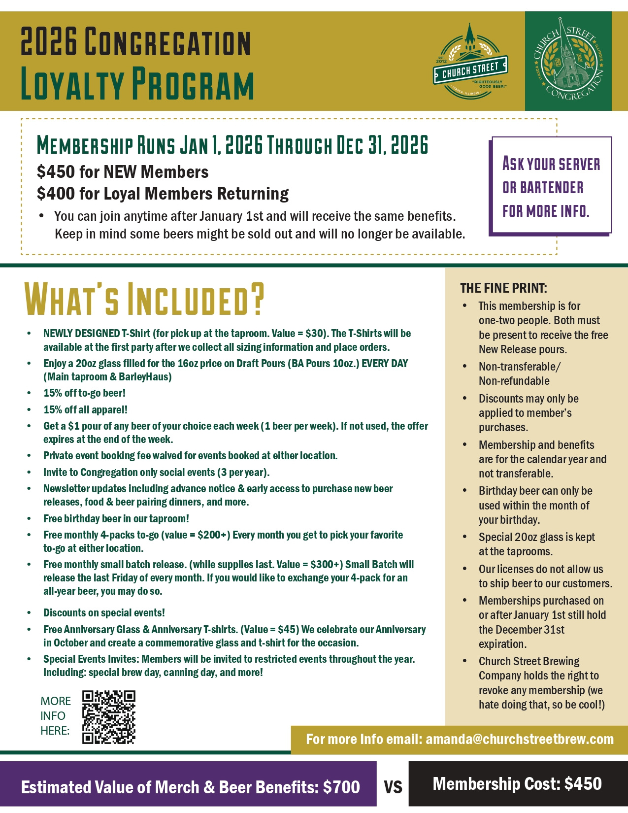 2026 congregation/stave society loyalty program