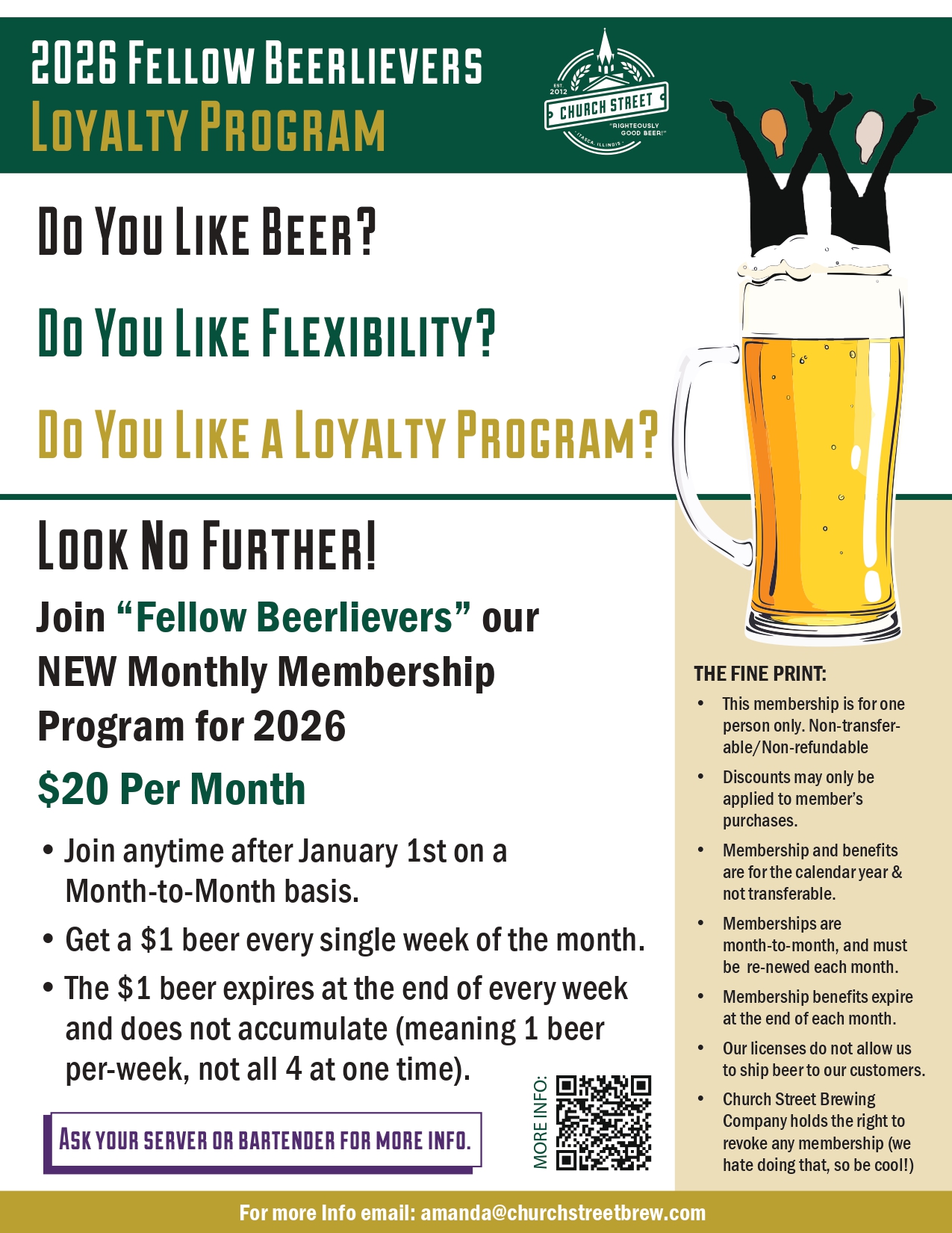 2026 fellow beerlievers loyalty program