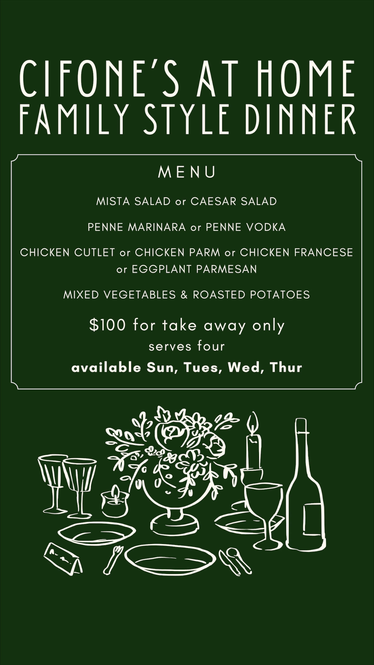 Family Meal Take-Out