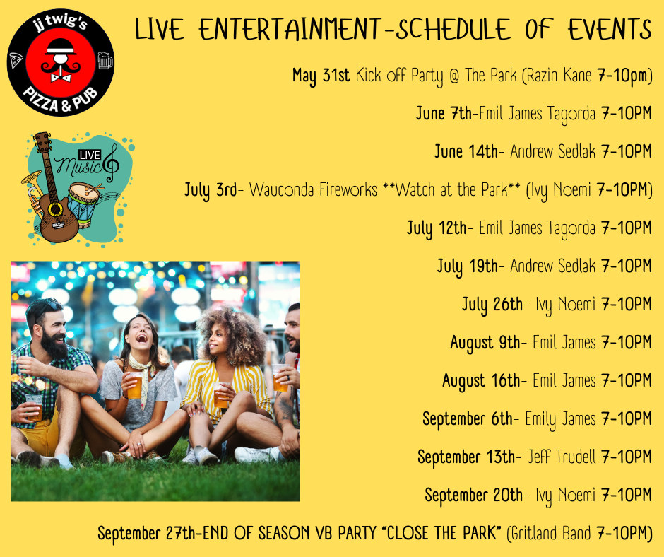 live entertainment schedule of events