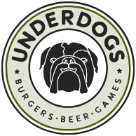 Underdogs Burgers & Brews logo top - Homepage
