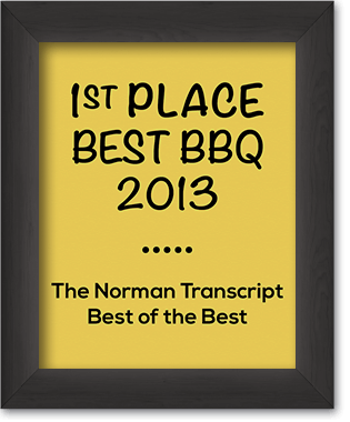 The Norman Transcript Best of the Best 1st place Best BBQ 2013