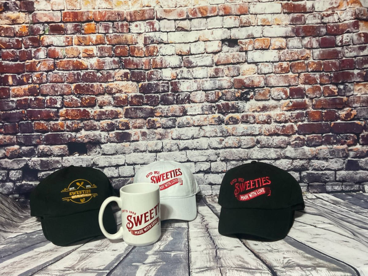 three hats and a cup