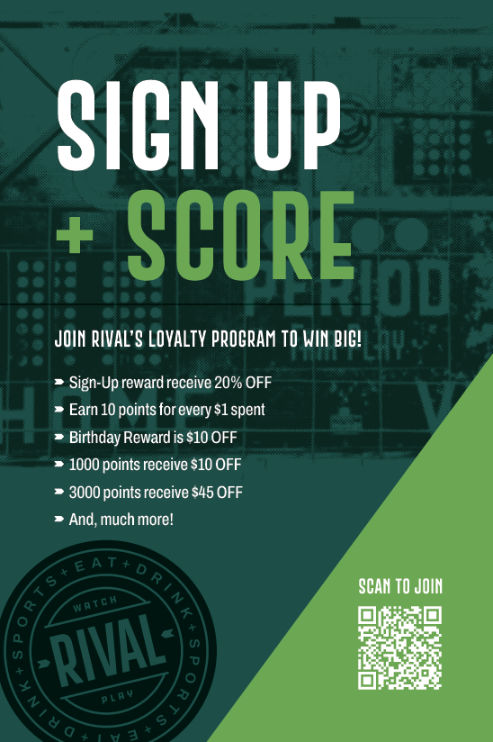 Sign up + score, join Rivals loyalty program to win big