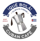 Que Bola Cuban Cafe logo top - Homepage