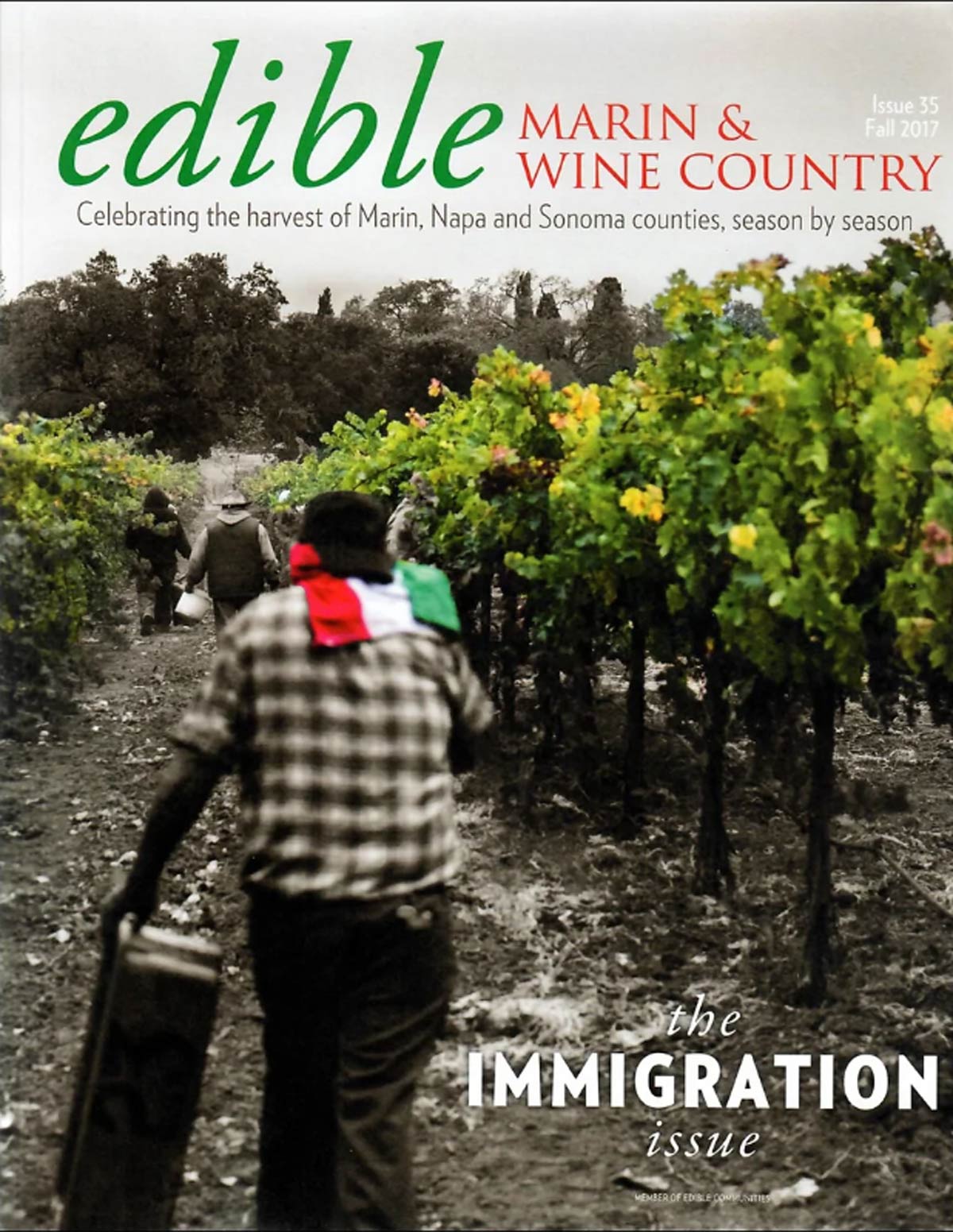 The cover of Edible Marin & Wine Country, 2017. issue