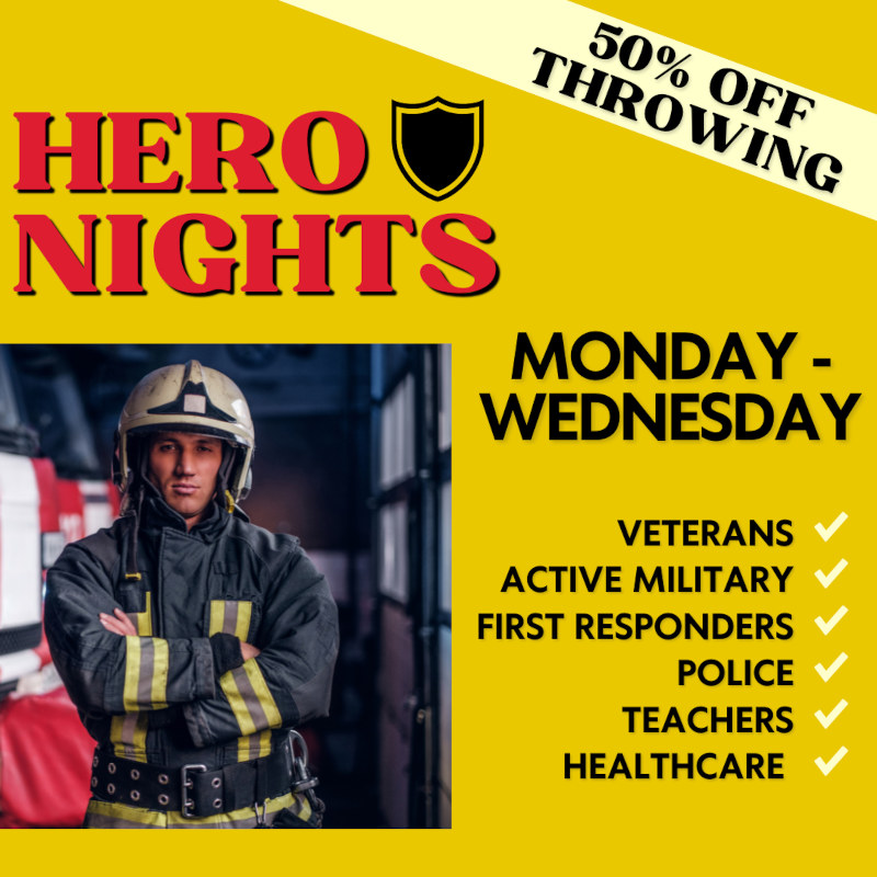 hero nights, monday-wednesday