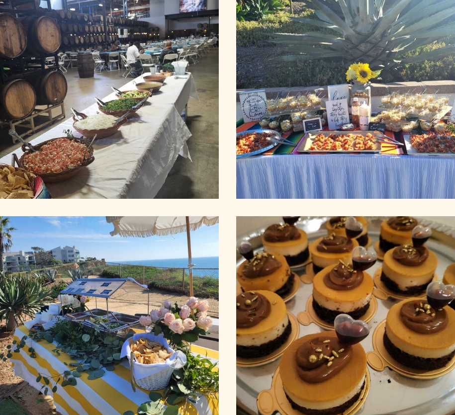 Custom event catering buffets and desserts