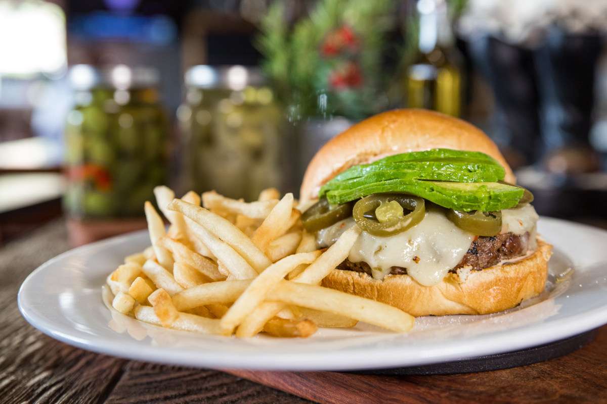  Cheeseburger and fries served