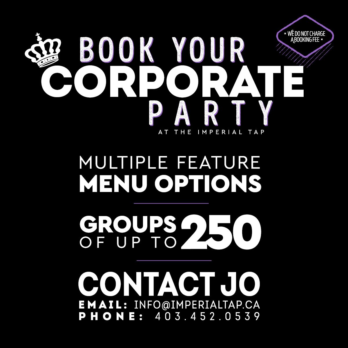 Book your corporate part