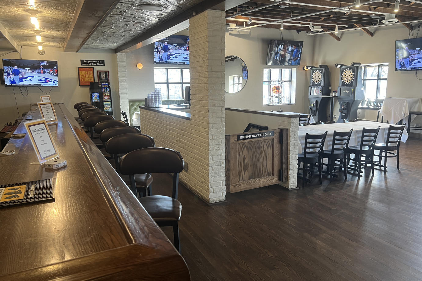 the interior of the bar