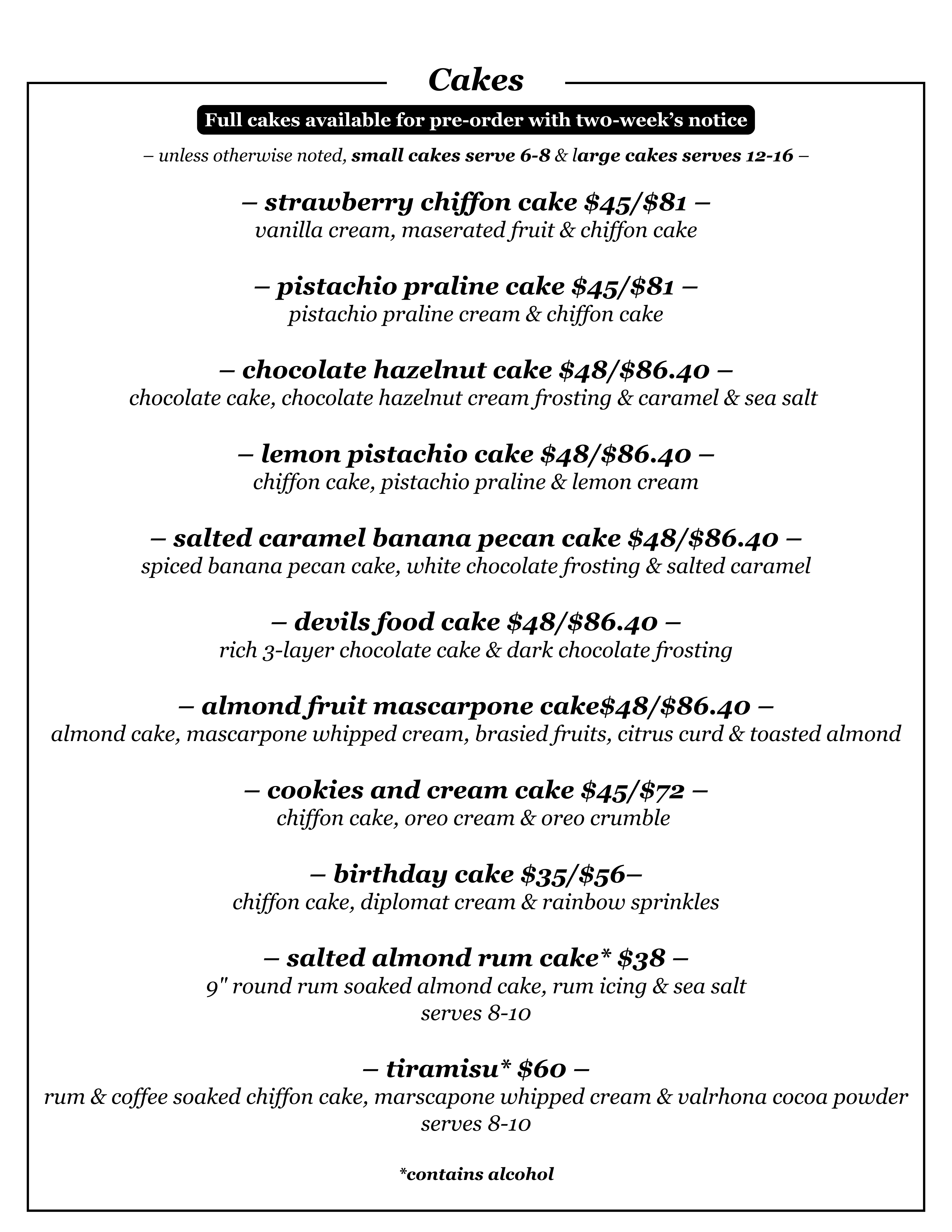 Catering menu page 4