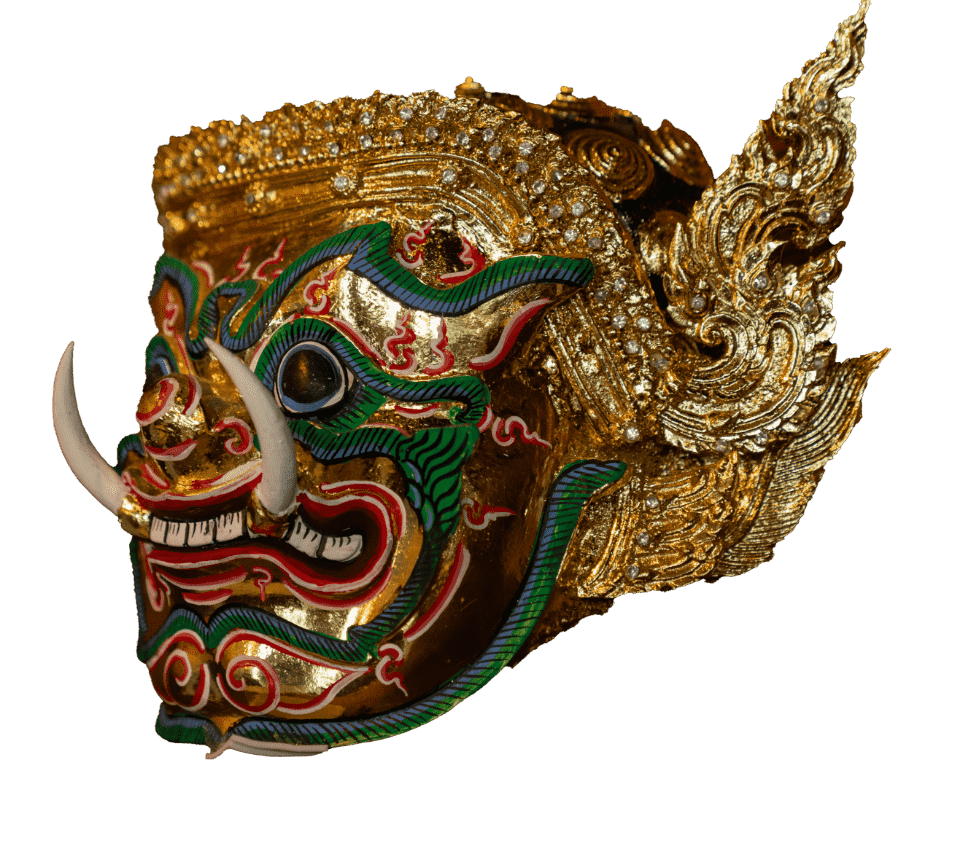 A decorative Thai mask 