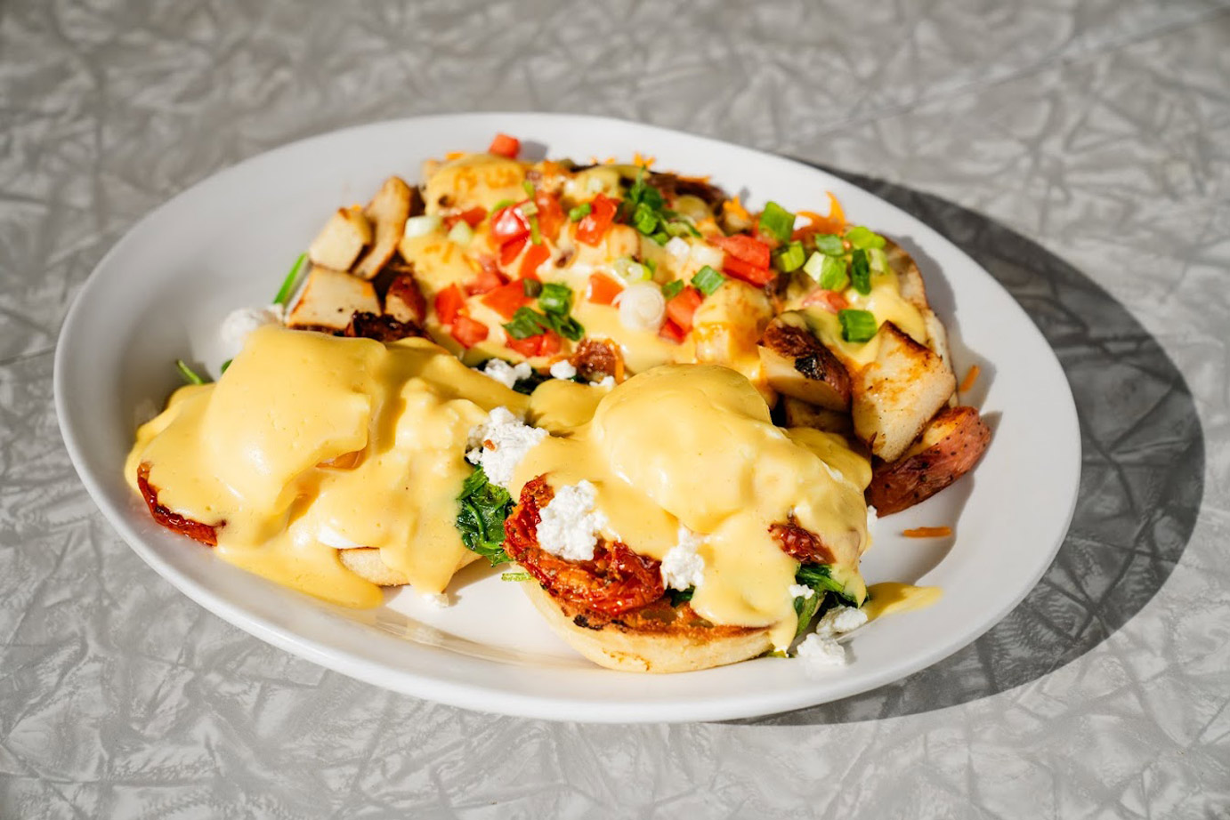 Spinach Spinach Roast Tomato - Eggs Benny