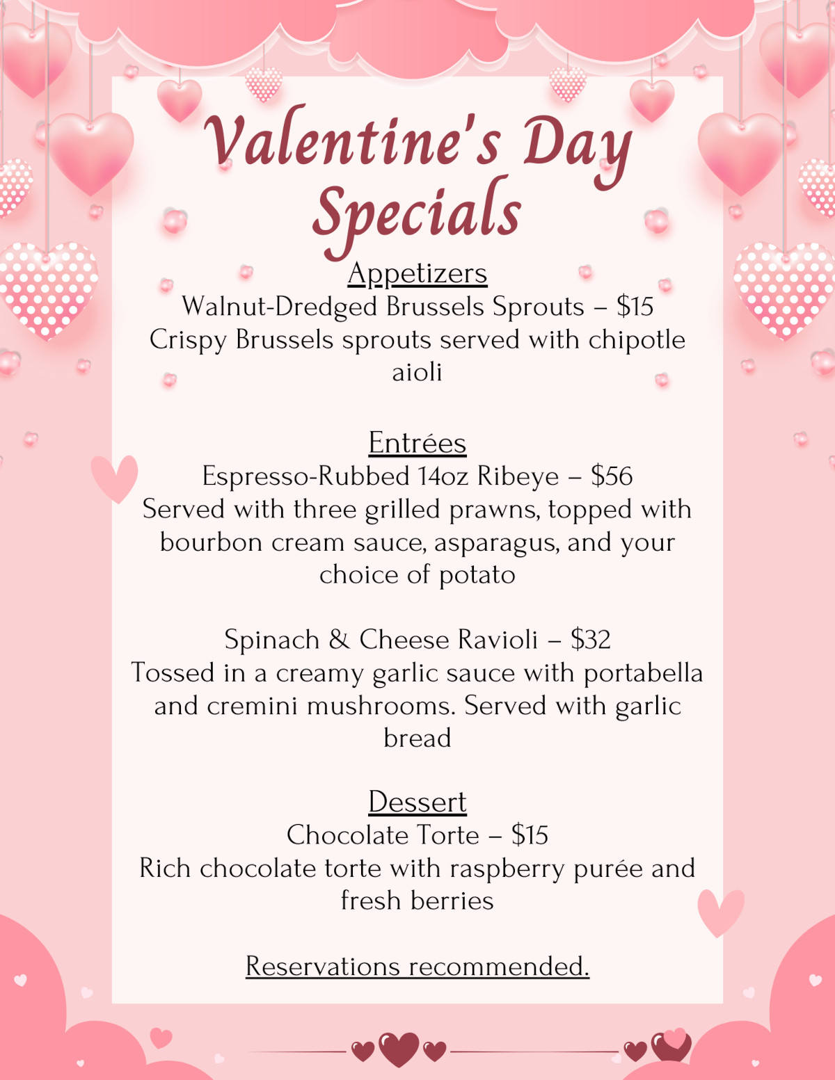 Valentine's Day Specials