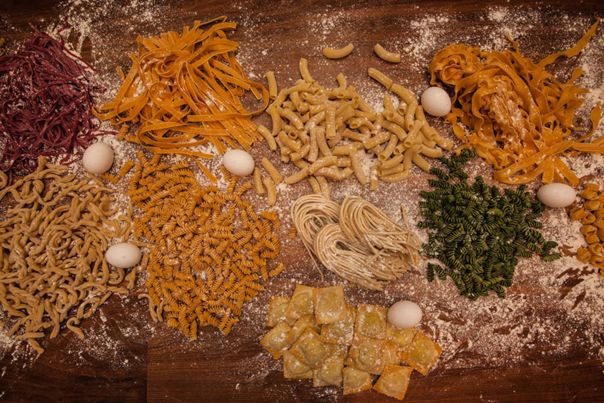 various kinds of pasta