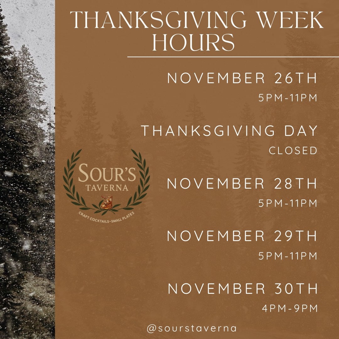 Thanksgiving Week Hours