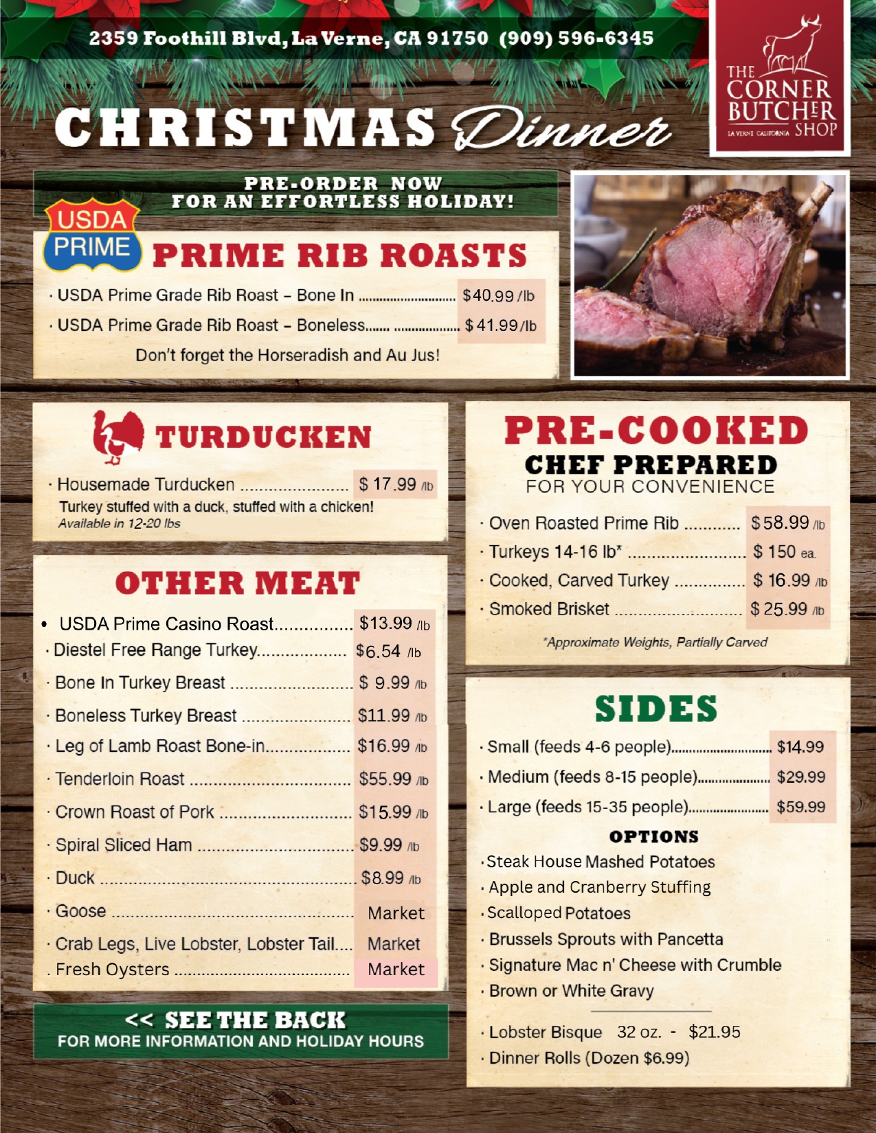 Christmas dinner pre-order now for and effortless holiday