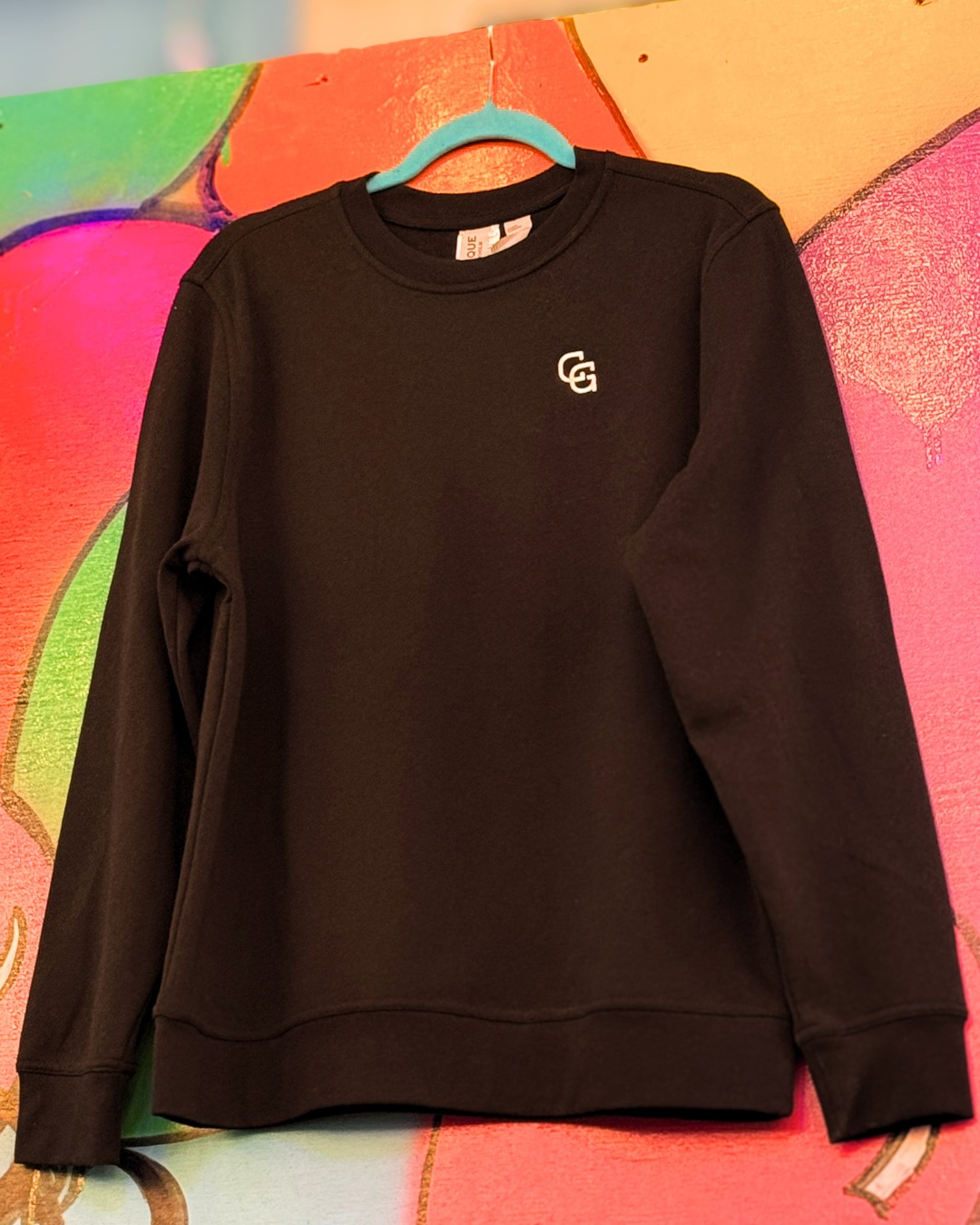crewneck front black