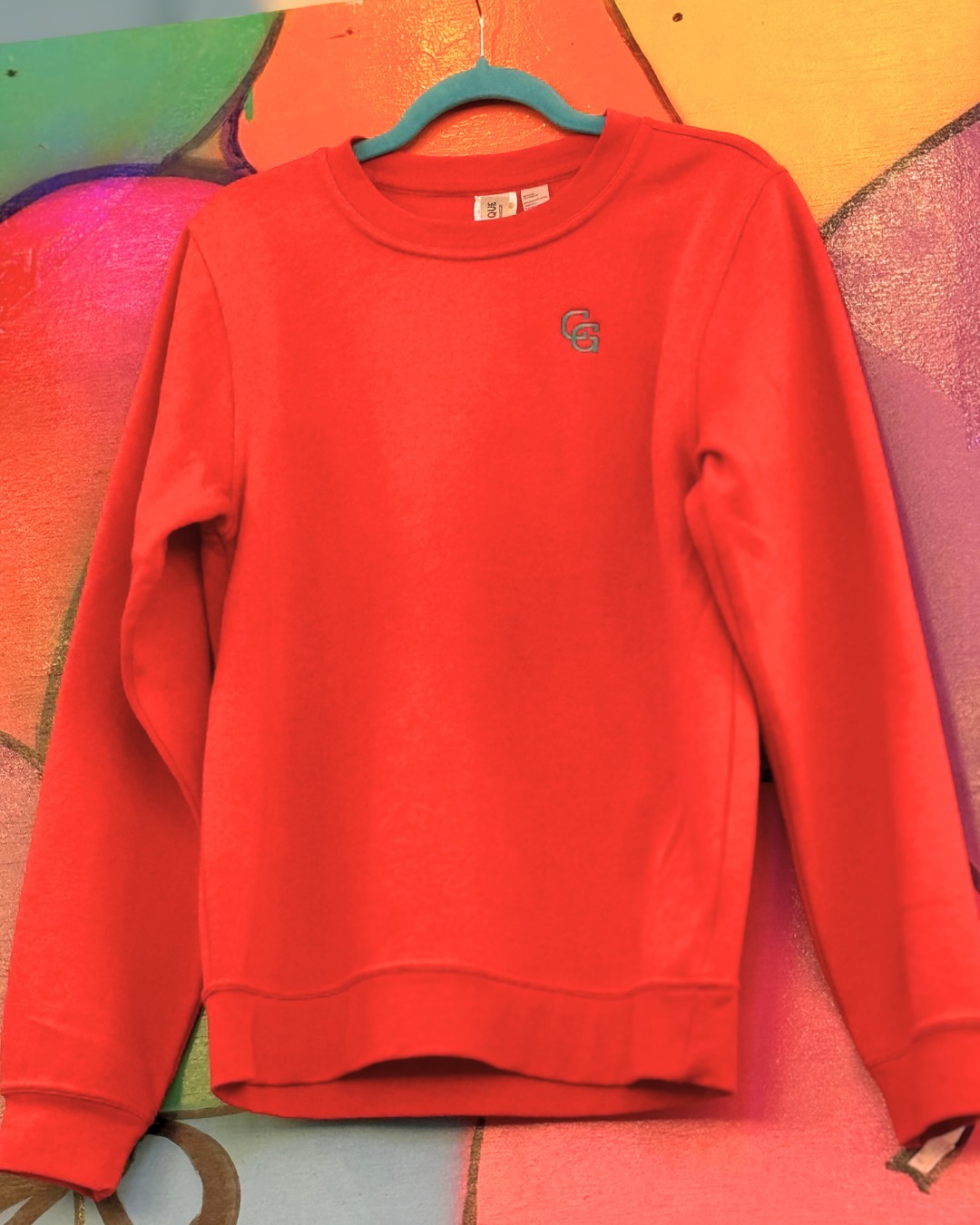 crewneck front red
