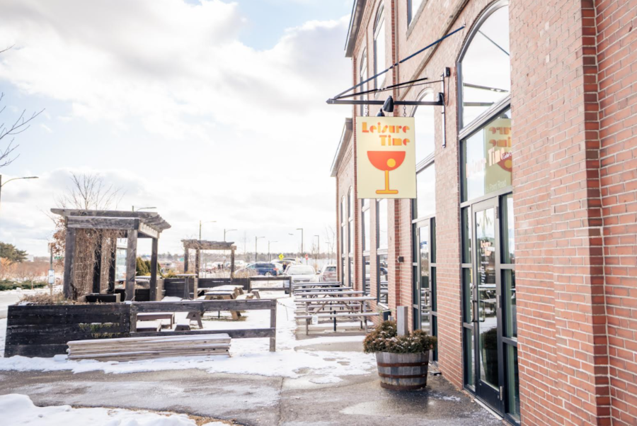 Corner from the main entrance to the Bissell Brother's Garden