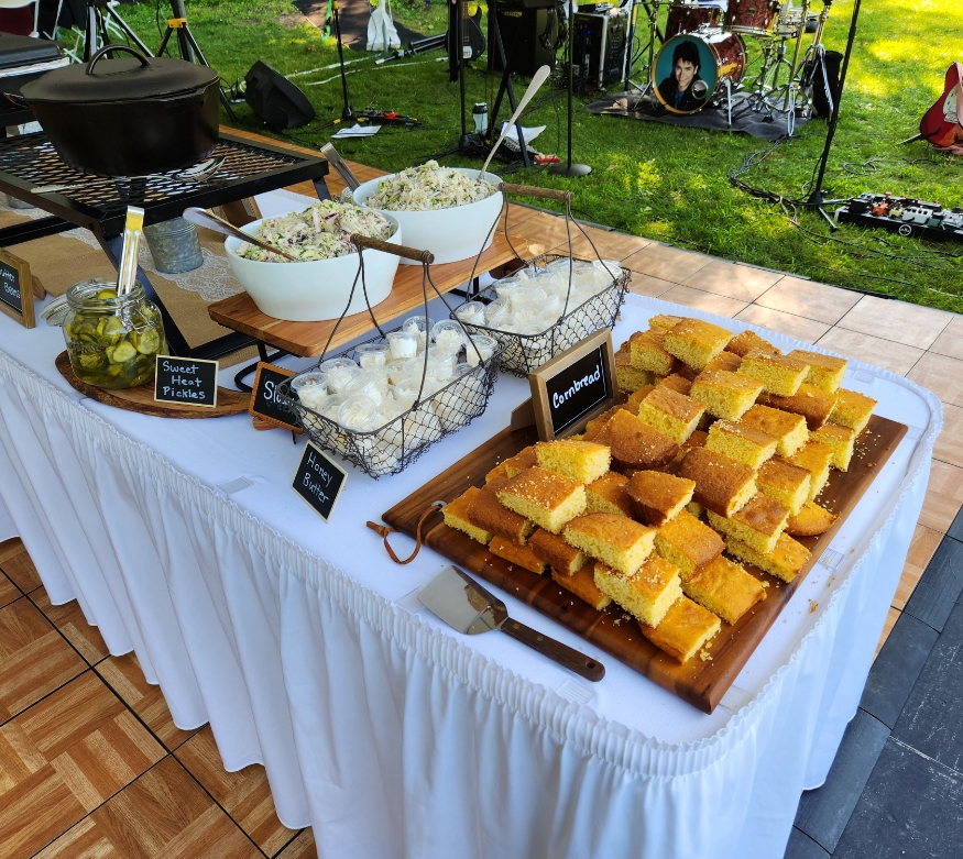 Catering services outdoor setup