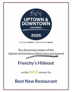 Best of Uptown & Downtown San Diego 2025 Gold Winner - Best New Restaurant
